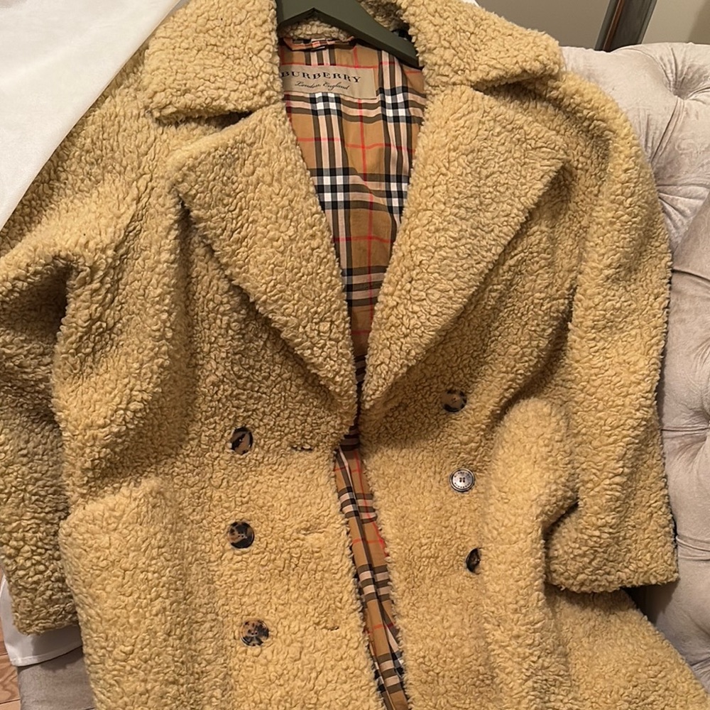 Burberry Tan Shearling Coat